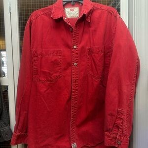 Levi's Vibrant Red Collared Shirt